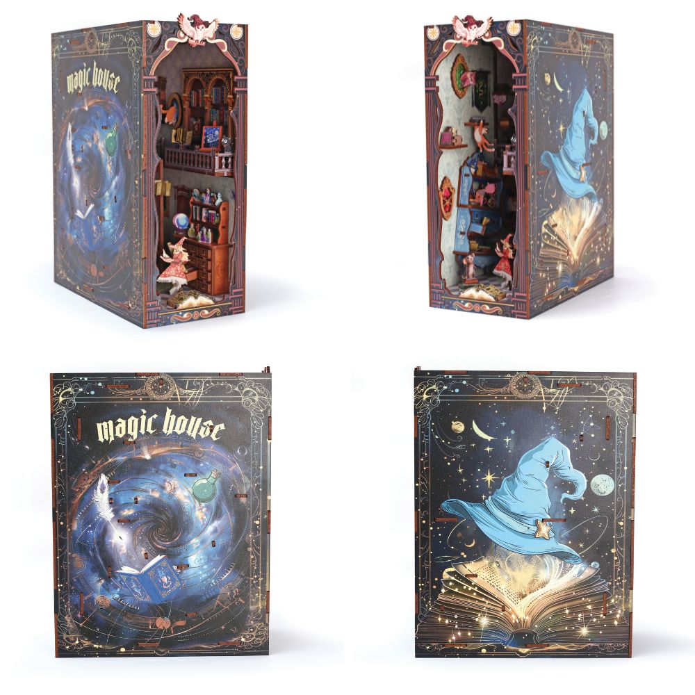Graine Creative 3D Wooden Bookshelf Model - Magic House