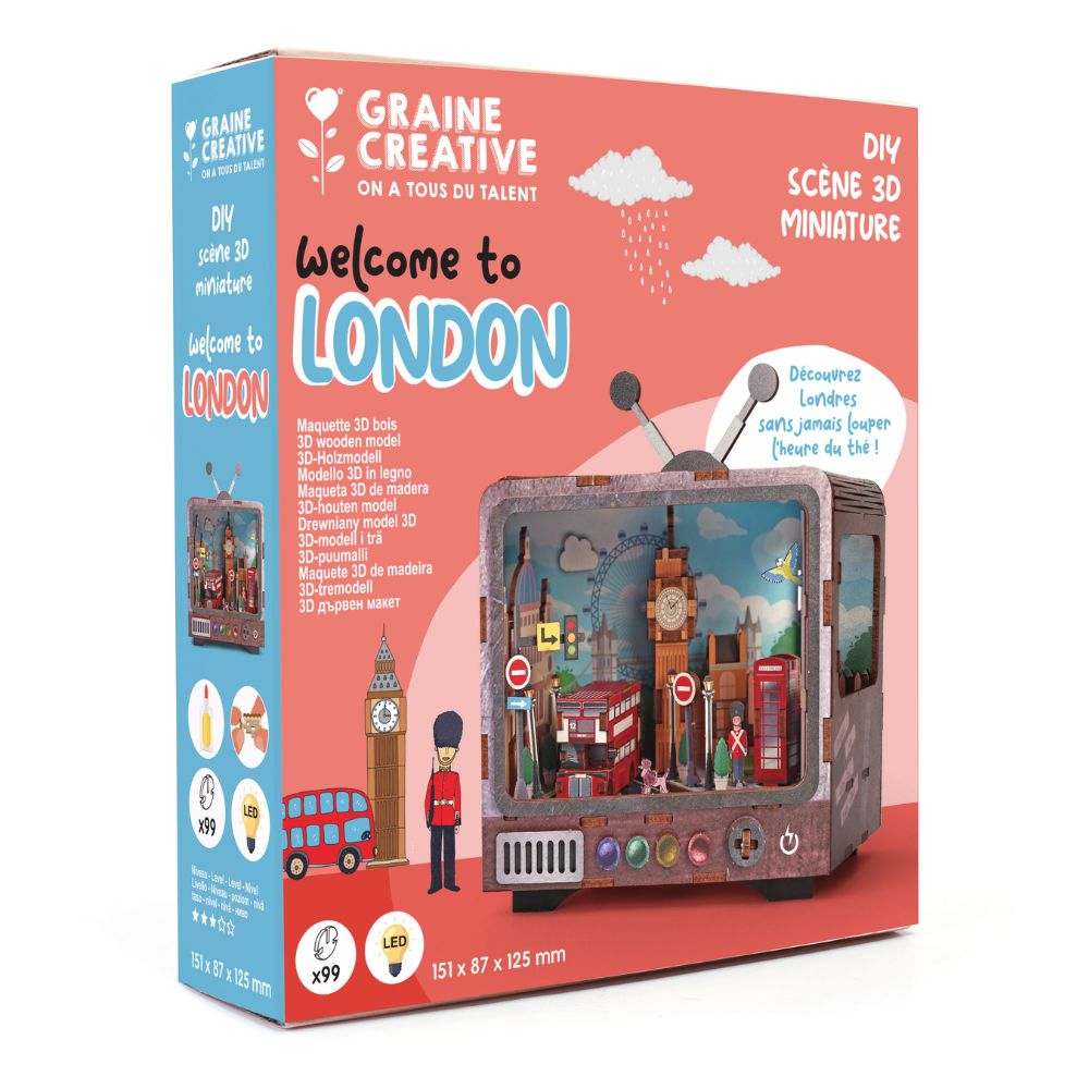 Graine Creative 3D Wooden TV Model - London