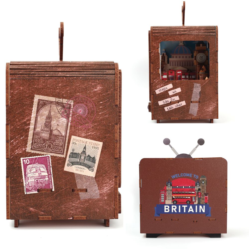 Graine Creative 3D Wooden TV Model - London