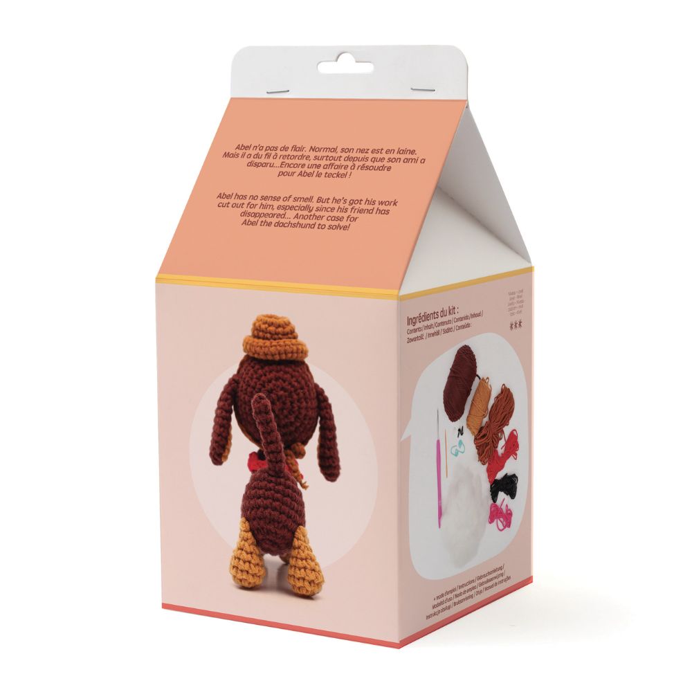 Graine Creative Amigurumi Crochet Kit – Dachshund 180mm