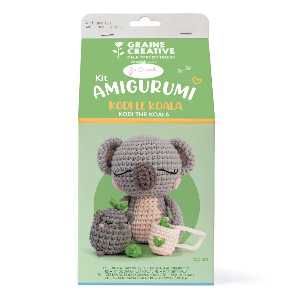 Graine Creative Amigurumi Crochet Kit – Koala 125mm