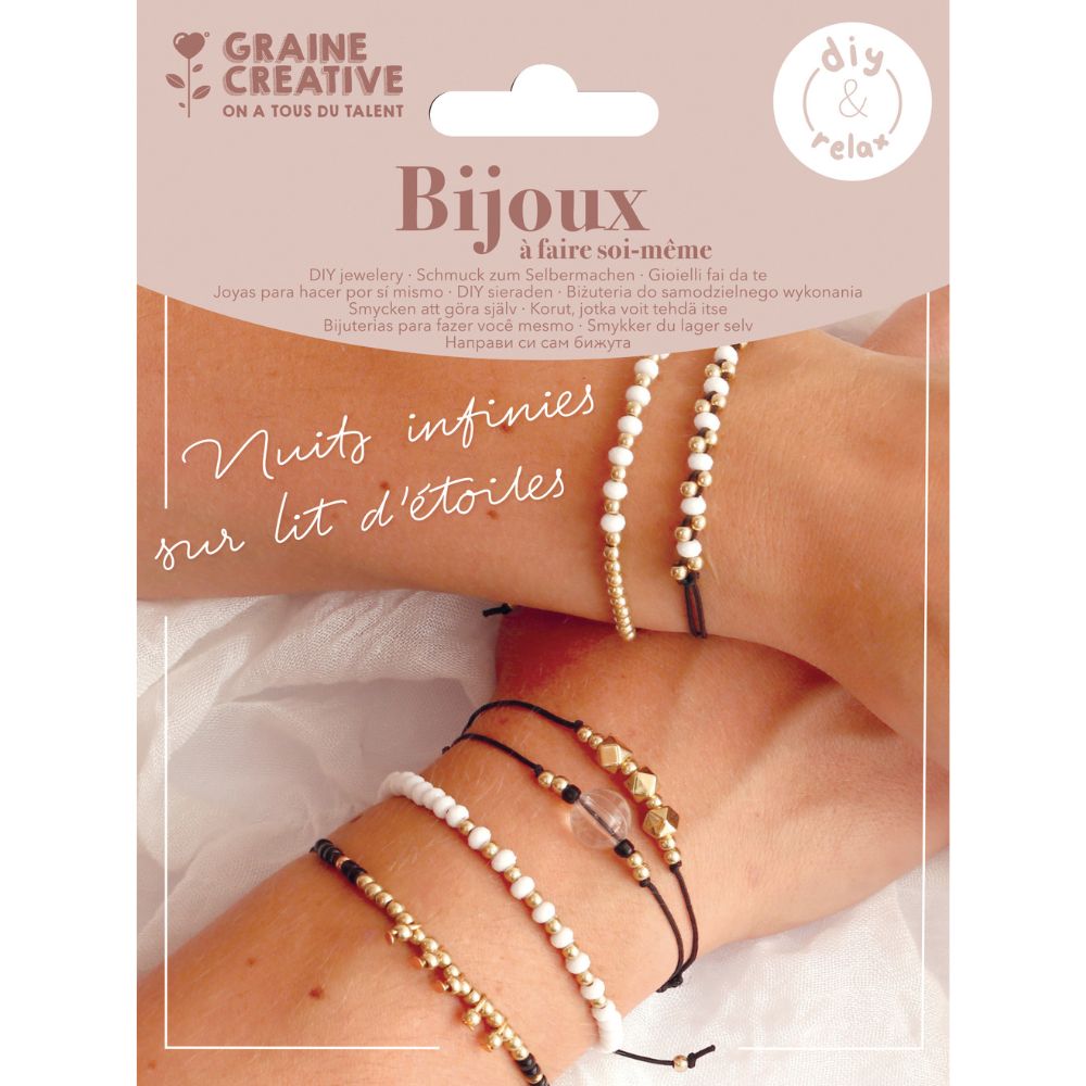 Graine Creative Make Your Own Bracelets Kit - Gold and Black