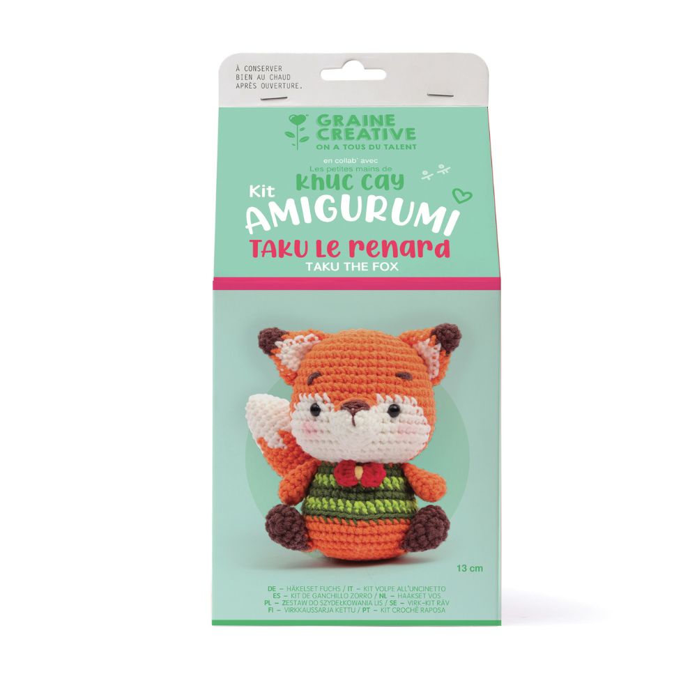 Graine Creative Amigurumi Crochet Kit – Fox 130mm