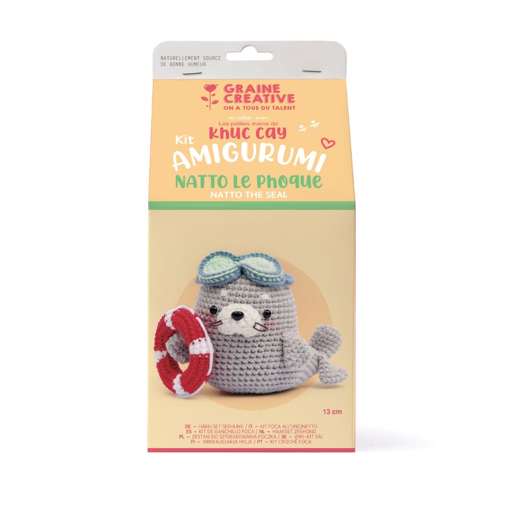 Graine Creative Amigurumi Crochet Kit – Seal 130mm