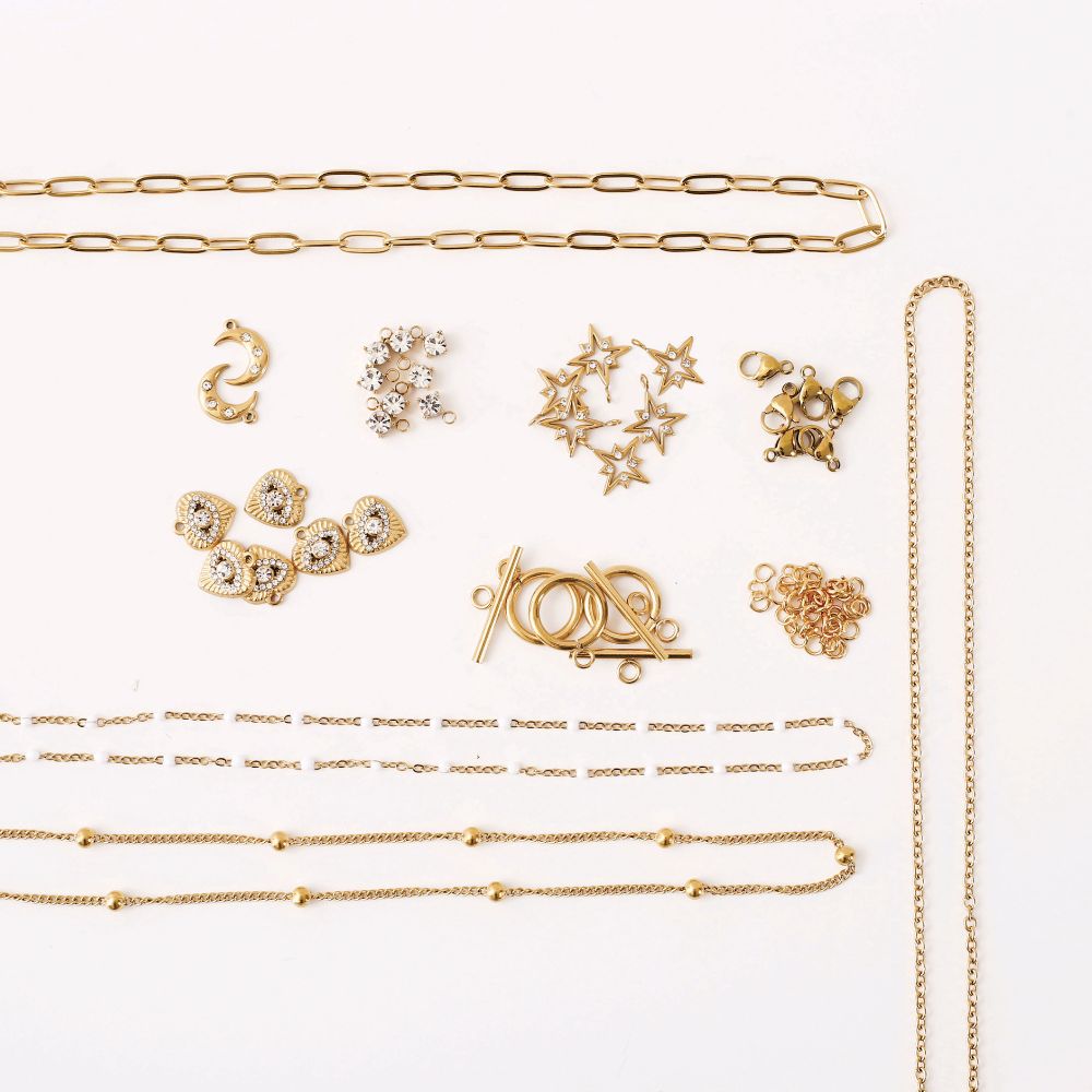 Graine Creative Stainless Steel DIY Jewellery Kit - Golden