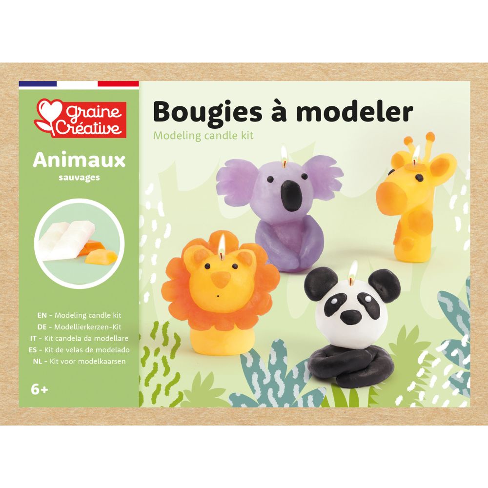 Graine Creative Wild Animal Candle Modelling Kit