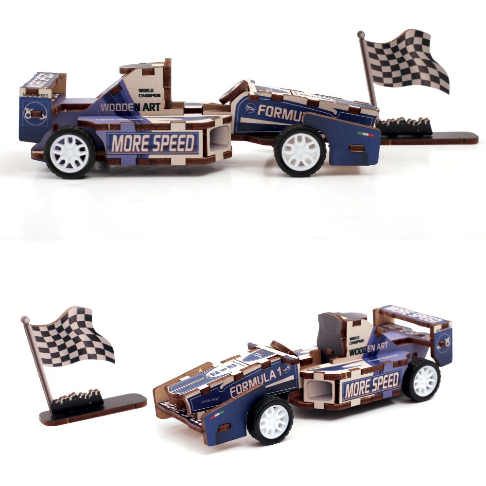 Graine Creative Wooden 3D Model - Formula 1 Car