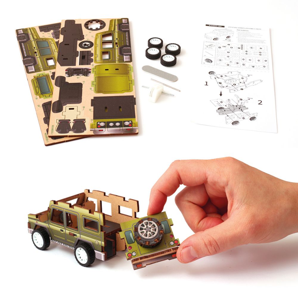 Graine Creative Wooden 3D Model - Jeep