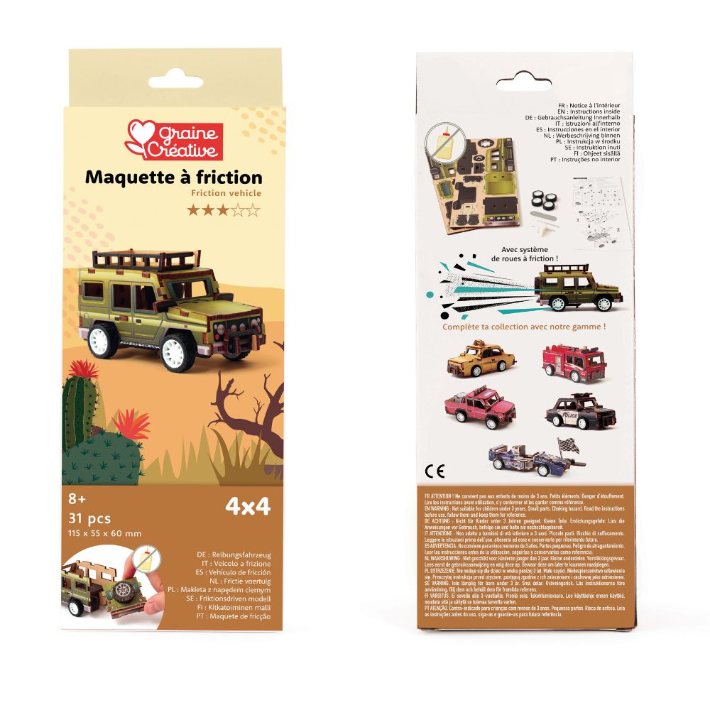 Graine Creative Wooden 3D Model - Jeep