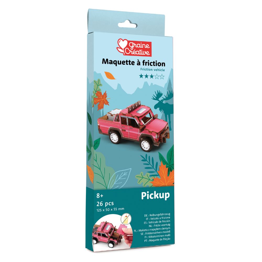 Graine Creative Wooden 3D Model - Pick Up Truck