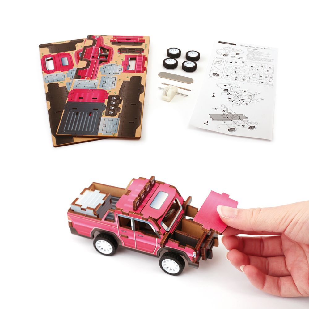 Graine Creative Wooden 3D Model - Pick Up Truck