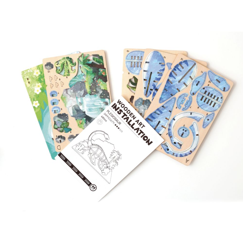 Graine Creative Wooden 3D Model - Plesiosaurus