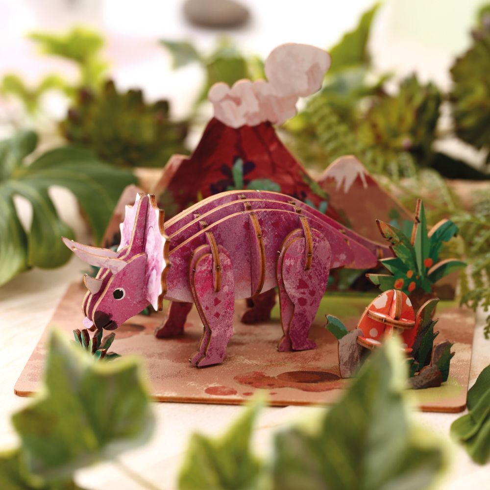 Graine Creative Wooden 3D Model - Triceratops