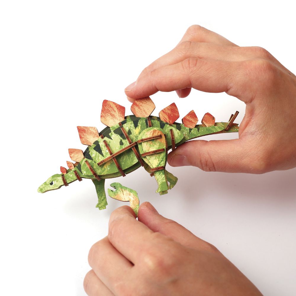 Graine Creative Wooden 3D Model Kit - Stegosaurus