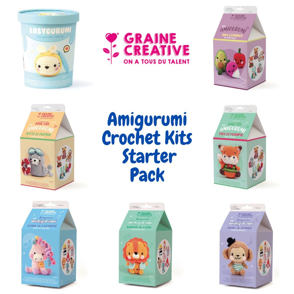 Graine Creative Amigurumi Crochet Kits Starter Pack