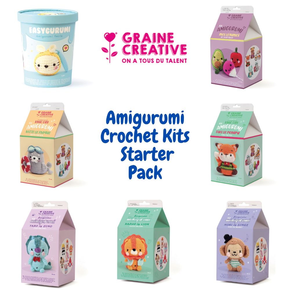 Graine Creative Amigurumi Crochet Kits Starter Pack