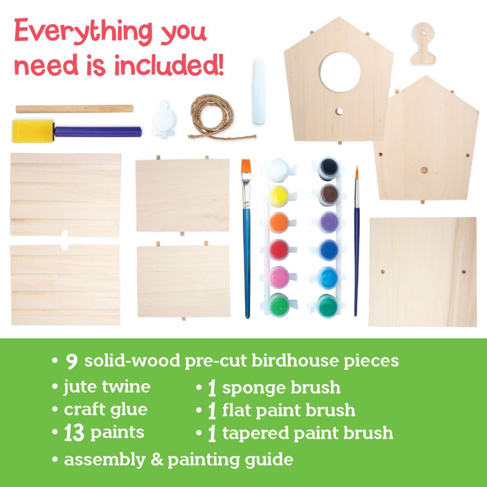 MindWare Make Your Own Wooden Birdhouse Craft Kit