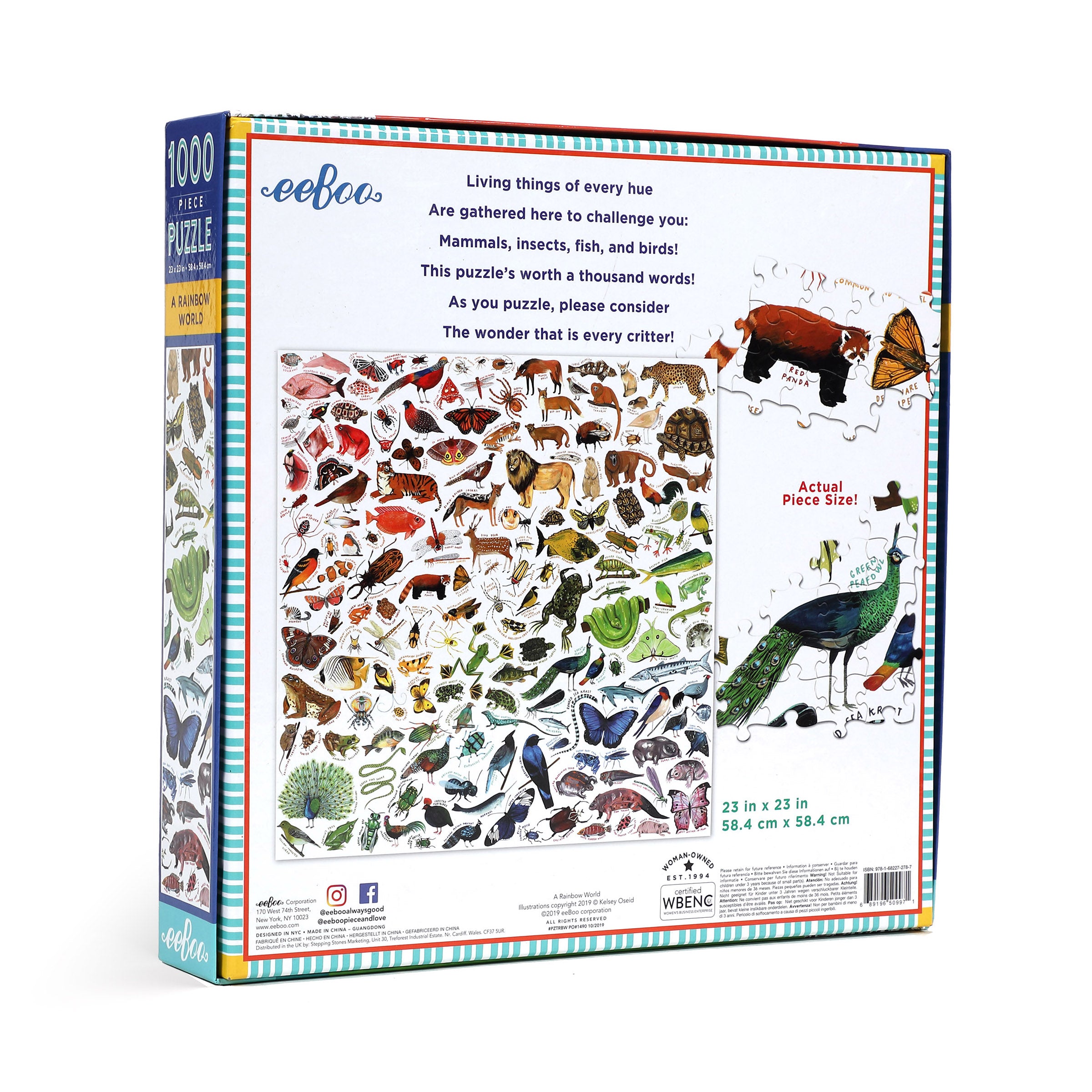 eeBoo 1000 Piece Jigsaw Puzzle - A Rainbow World