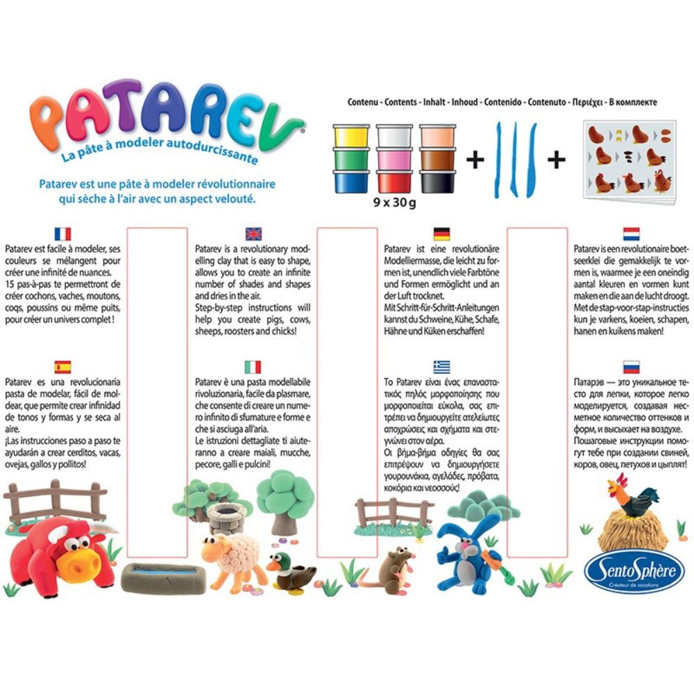 Patarev Air Dry Modelling Clay - Farm