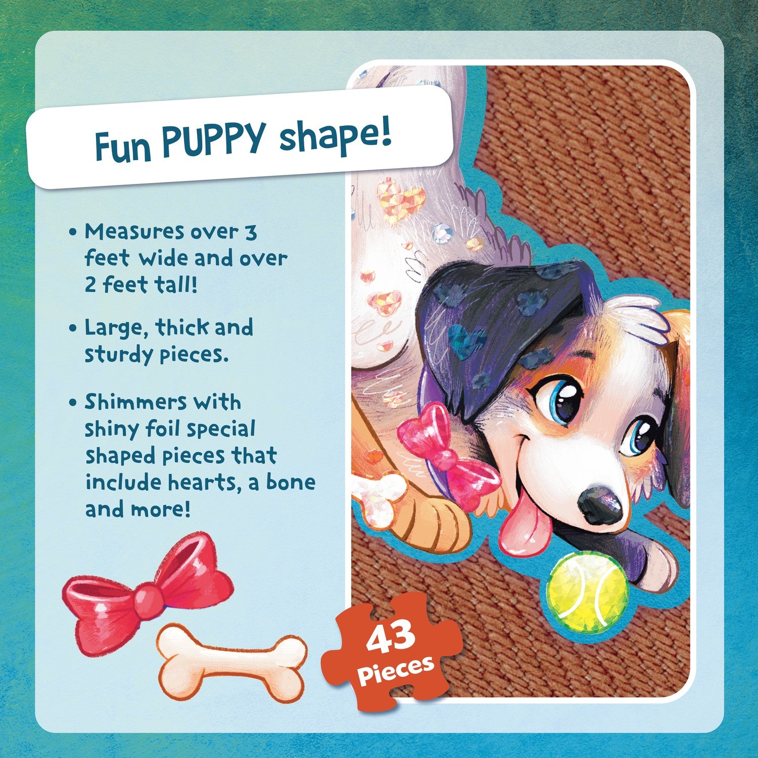 Peaceable Kingdom Shiny Puppy Floor Puzzle
