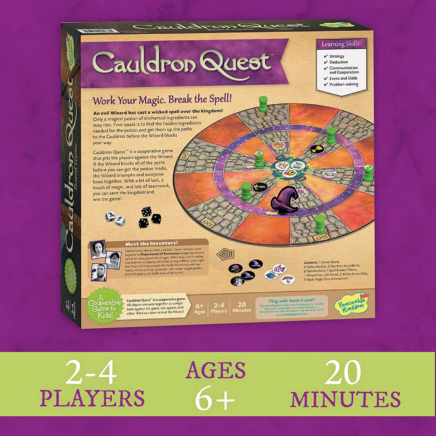 Peaceable Kingdom Cooperative Game - Cauldron Quest