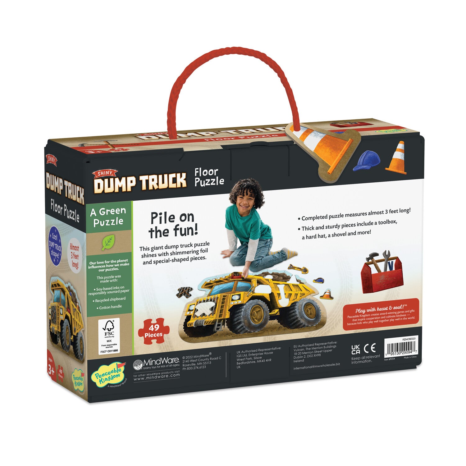 Peaceable Kingdom Shiny Dump Truck Floor Puzzle