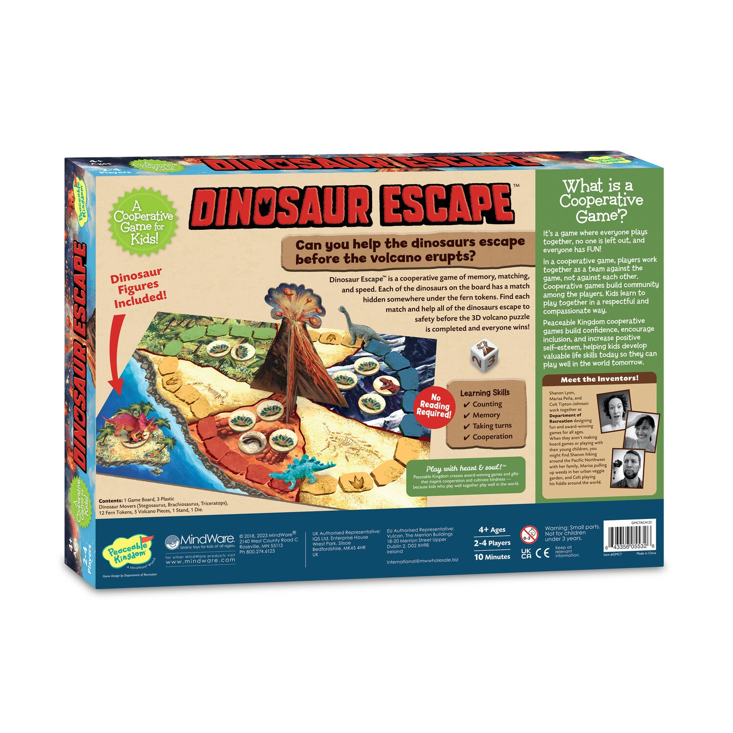 Peaceable Kingdom Cooperative Game - Dinosaur Escape
