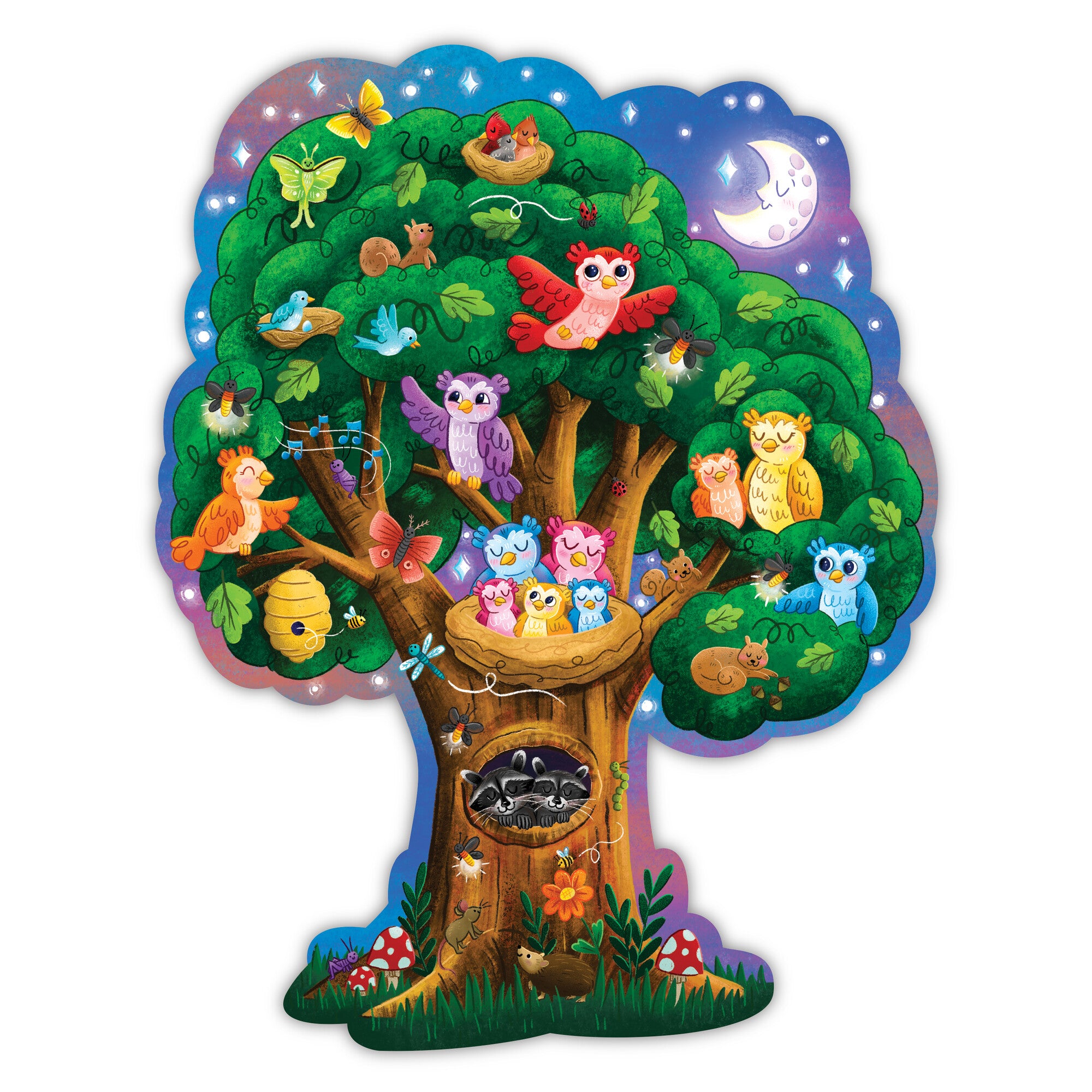 Peaceable Kingdom Shimmery Hoot Owl Hoot Floor Puzzle