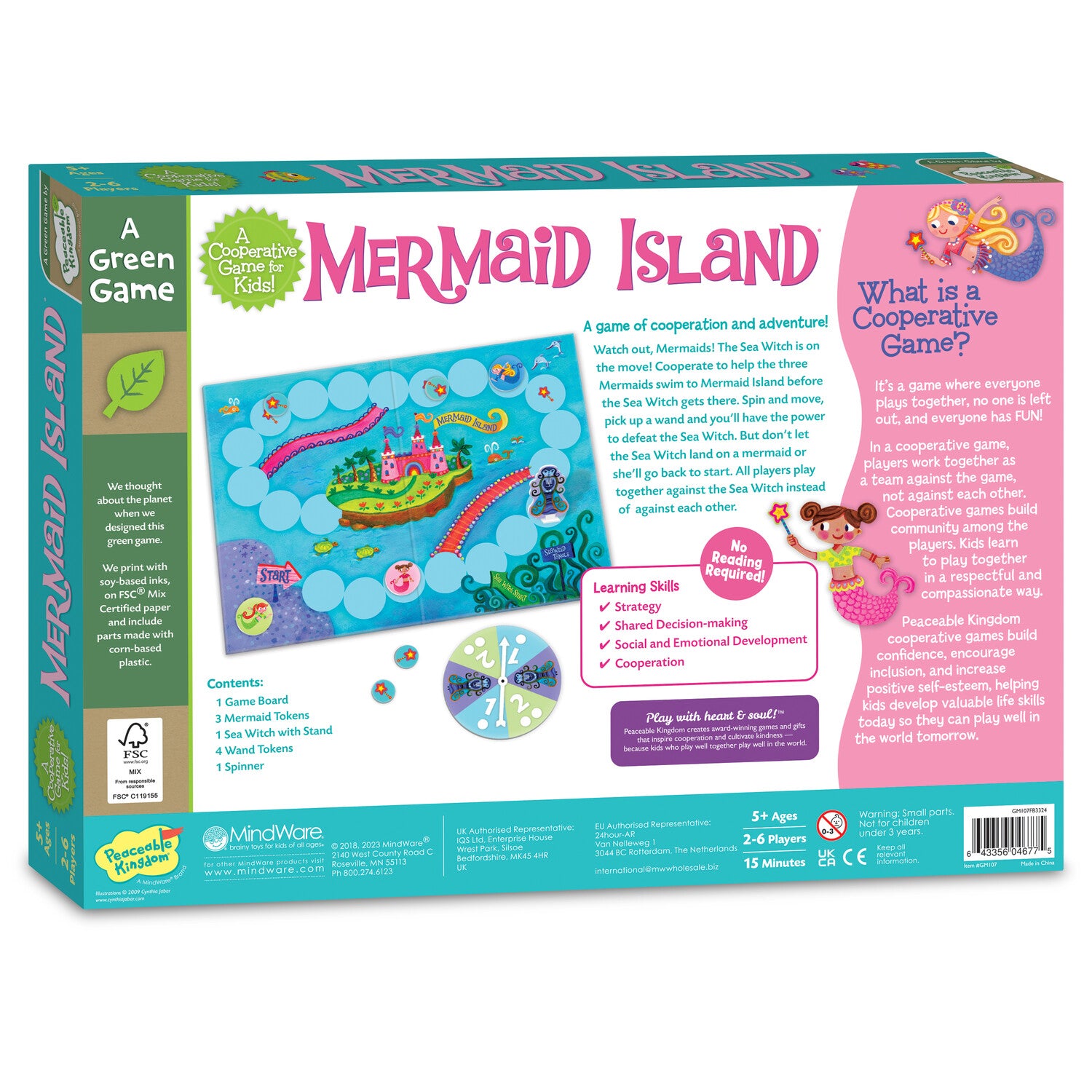 Peaceable Kingdom Cooperative Game - Mermaid Island