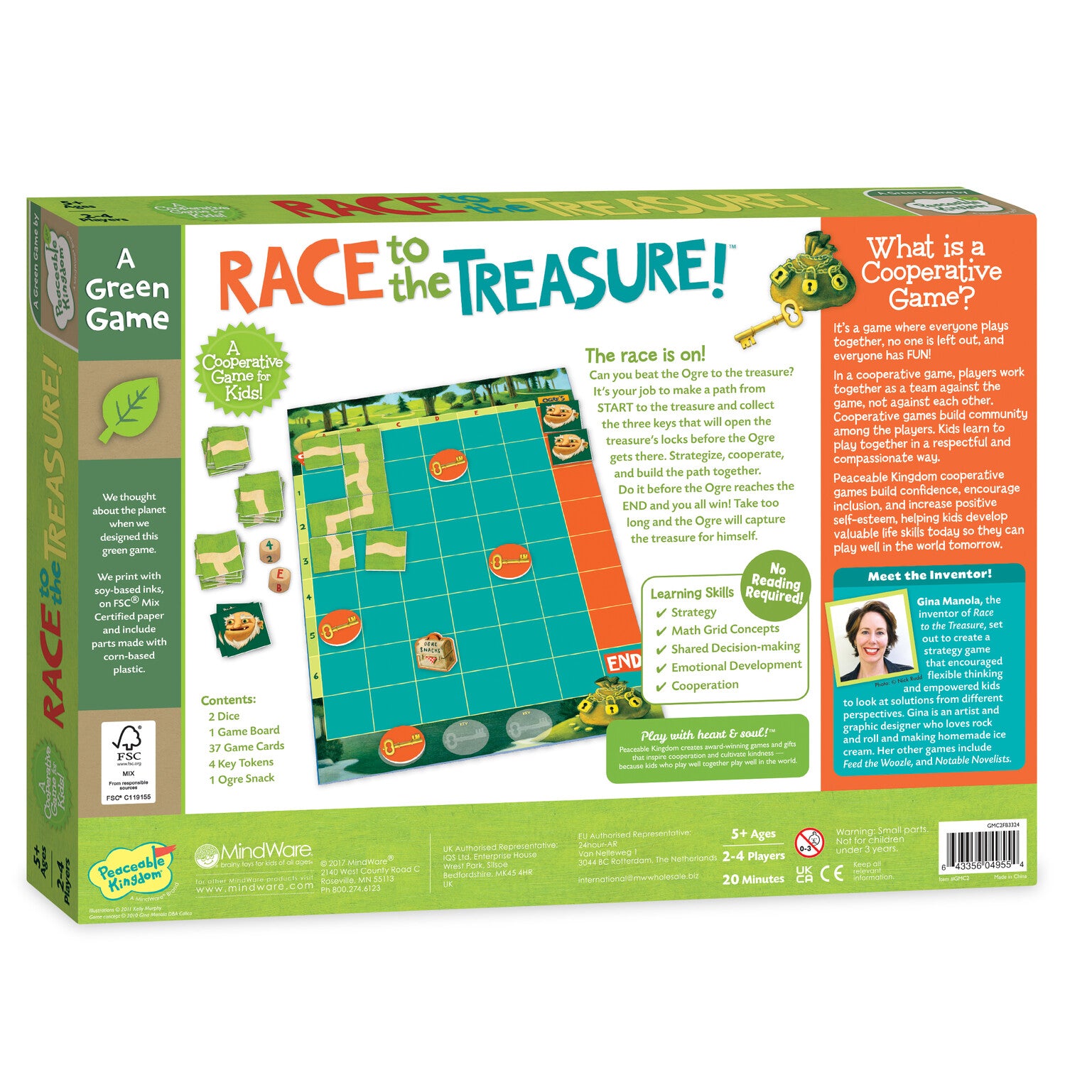 Peaceable Kingdom Cooperative Game - Race To The Treasure