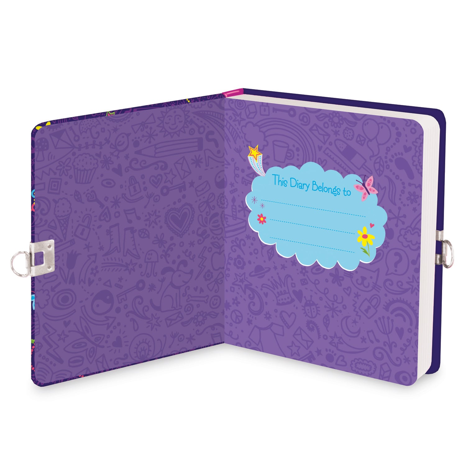 Peaceable Kingdom Lock & Key Diary - Secrets, Dreams, Wishes