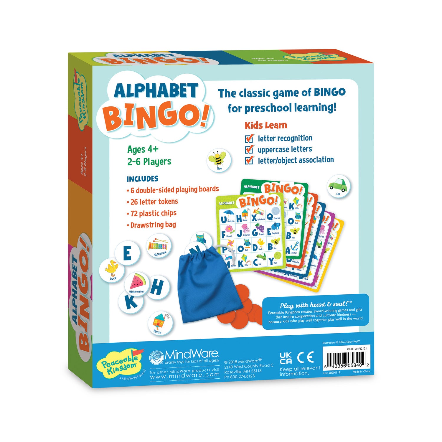 Peaceable Kingdom Alphabet Bingo