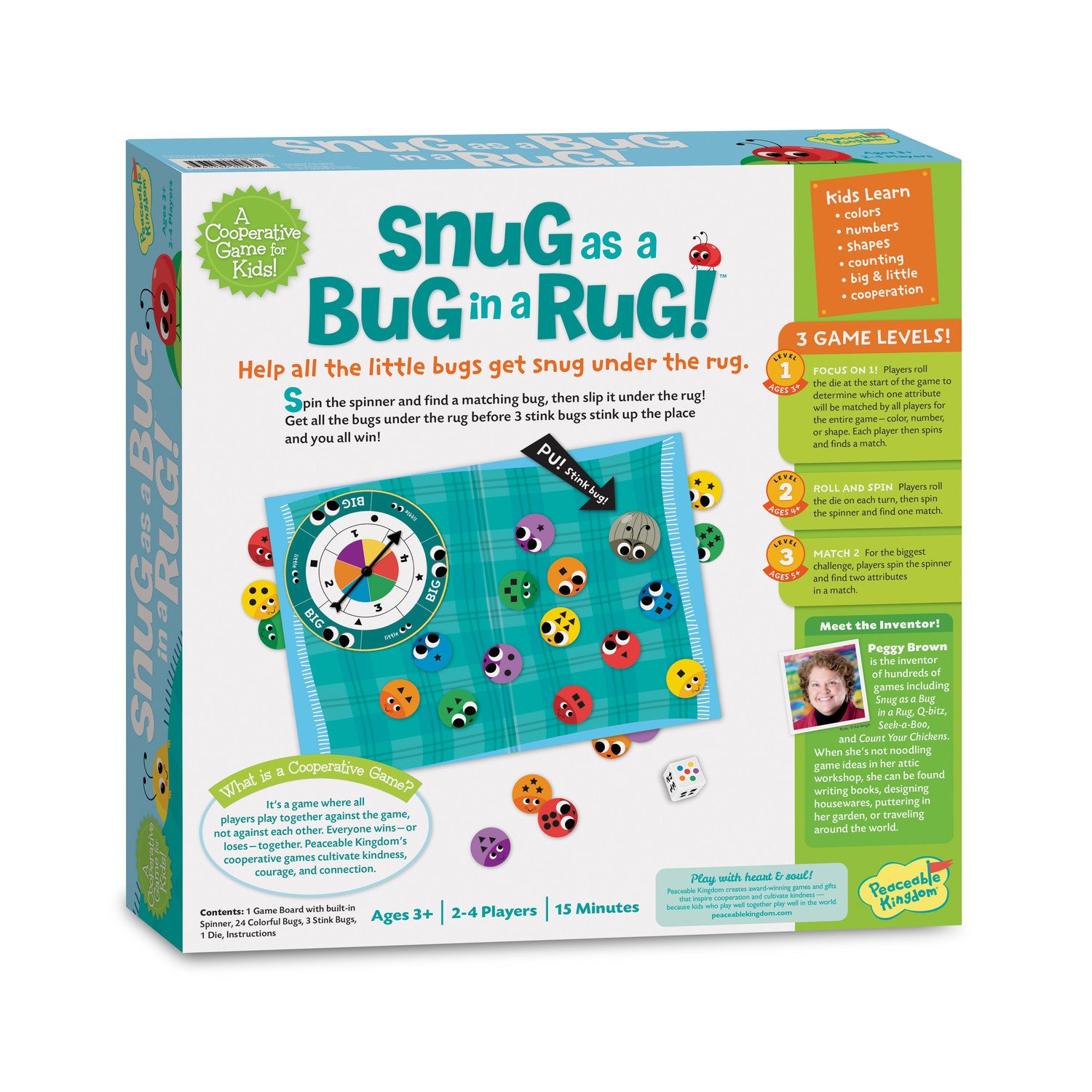 Peaceable Kingdom Cooperative Game - Snug as a Bug in a Rug