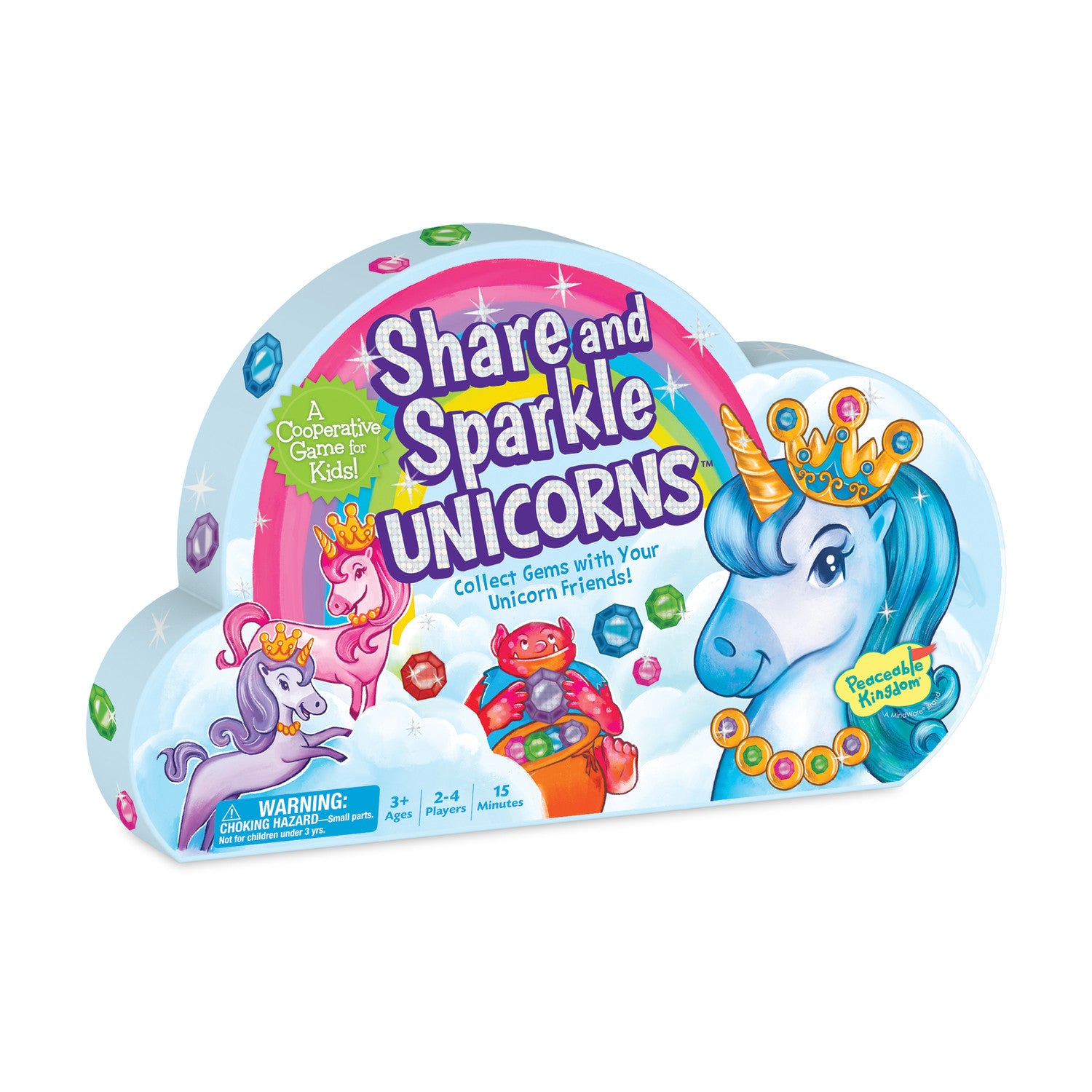 Peaceable Kingdom Cooperative Game - Share & Sparkle Unicorns