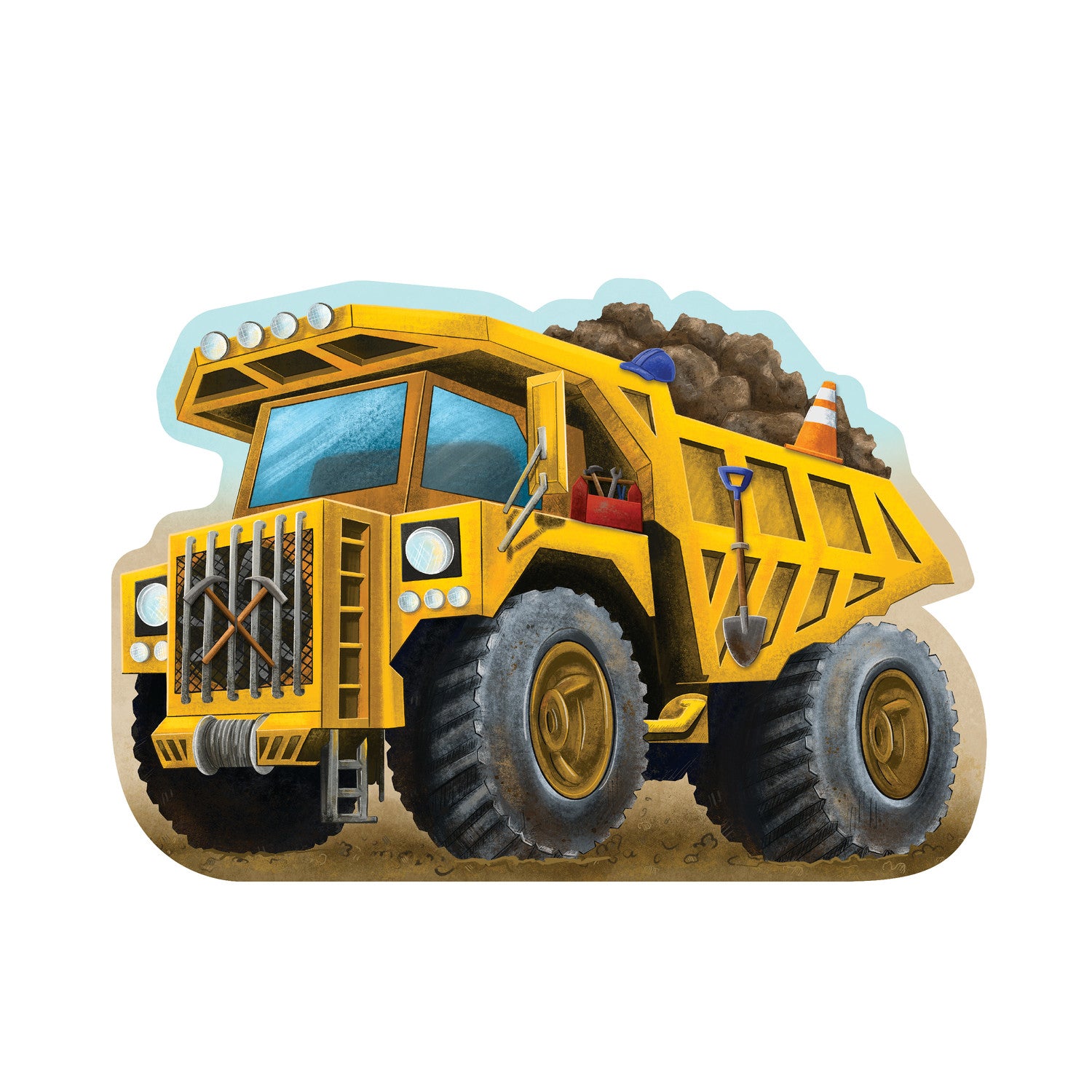 Peaceable Kingdom Shiny Dump Truck Floor Puzzle
