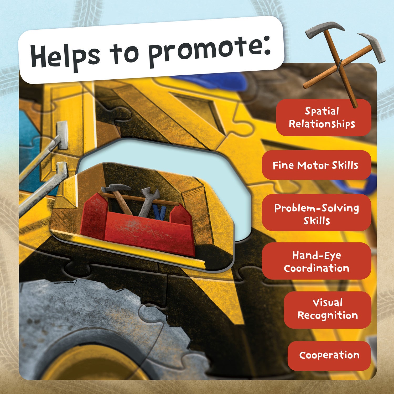 Peaceable Kingdom Shiny Dump Truck Floor Puzzle