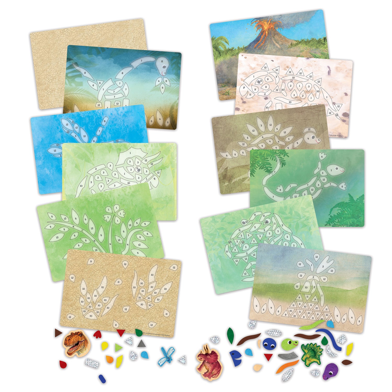 Peaceable Kingdom Dinosaur Escape Shiny Mosaics