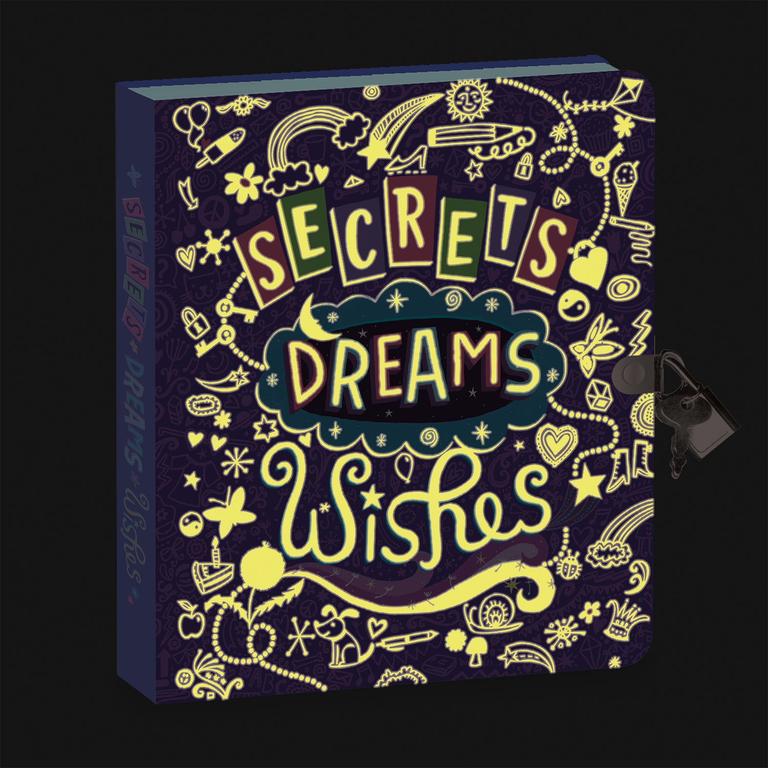 Peaceable Kingdom Lock & Key Diary - Secrets, Dreams, Wishes