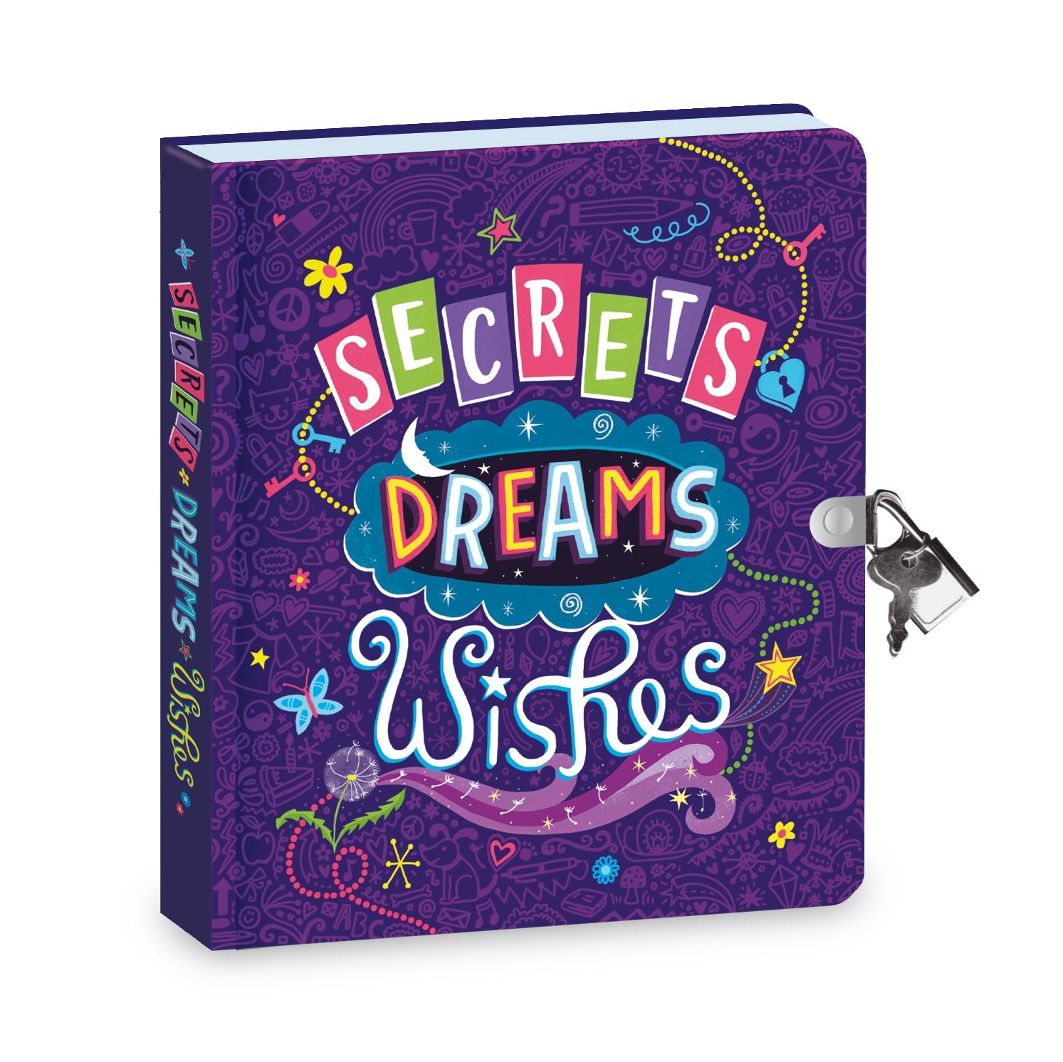 Peaceable Kingdom Lock & Key Diary - Secrets, Dreams, Wishes