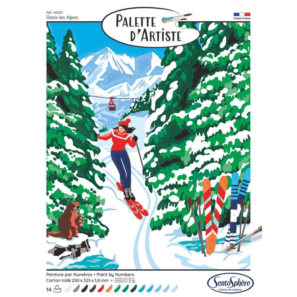 Sentosphere Painting By Numbers - Artist's Palette - In The Alps