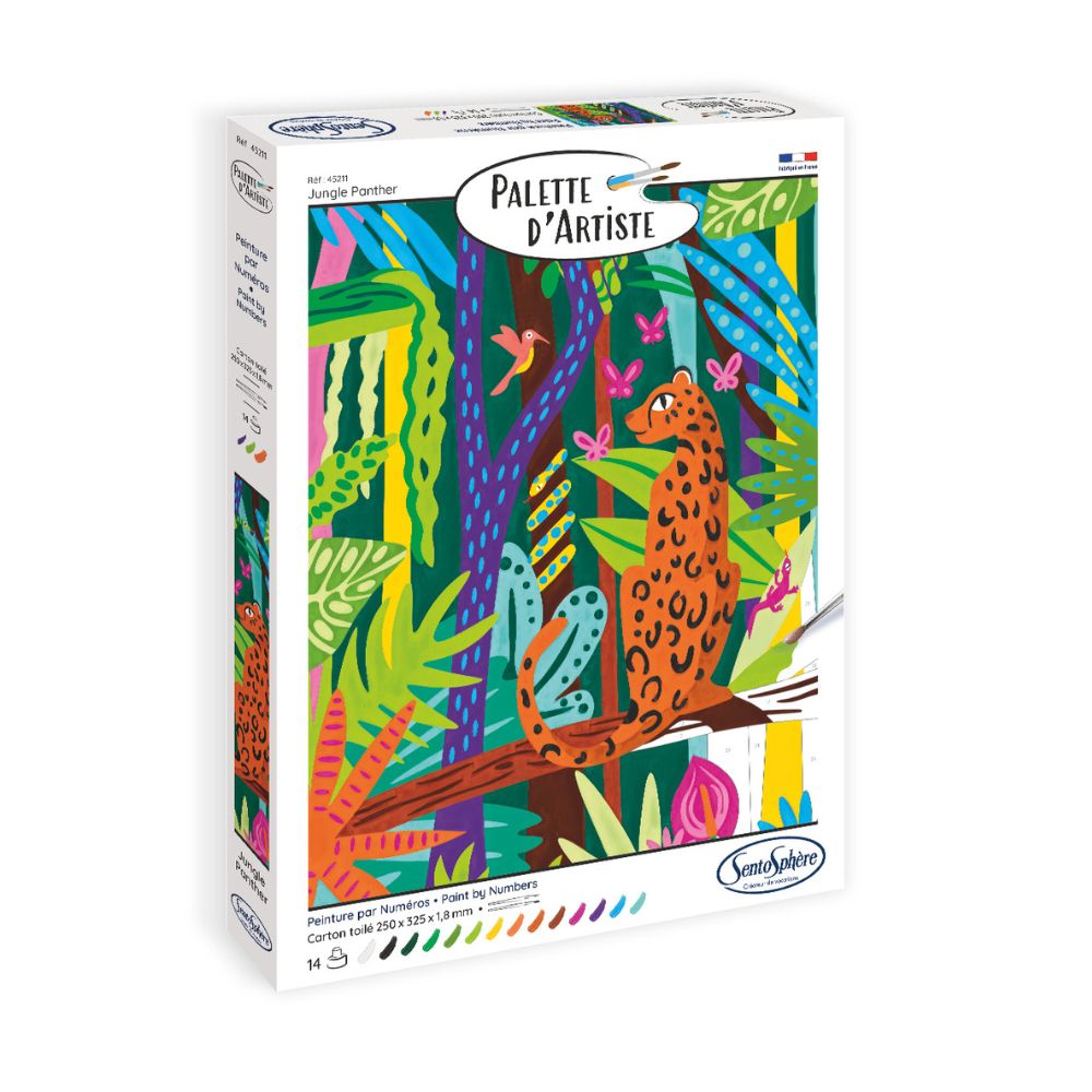 Sentosphere Painting By Numbers - Artist's Palette - Jungle Panther