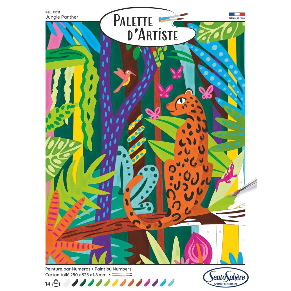 Sentosphere Painting By Numbers - Artist's Palette - Jungle Panther