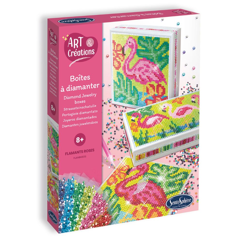 Sentosphere Diamond Boxes Craft Kit - Flamingos