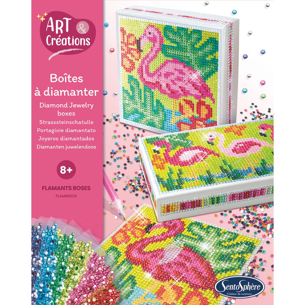 Sentosphere Diamond Boxes Craft Kit - Flamingos