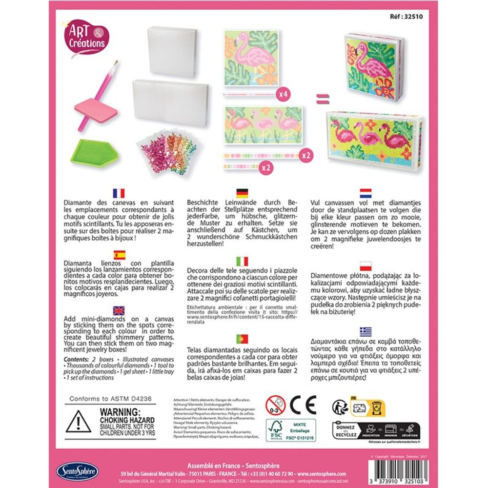 Sentosphere Diamond Boxes Craft Kit - Flamingos