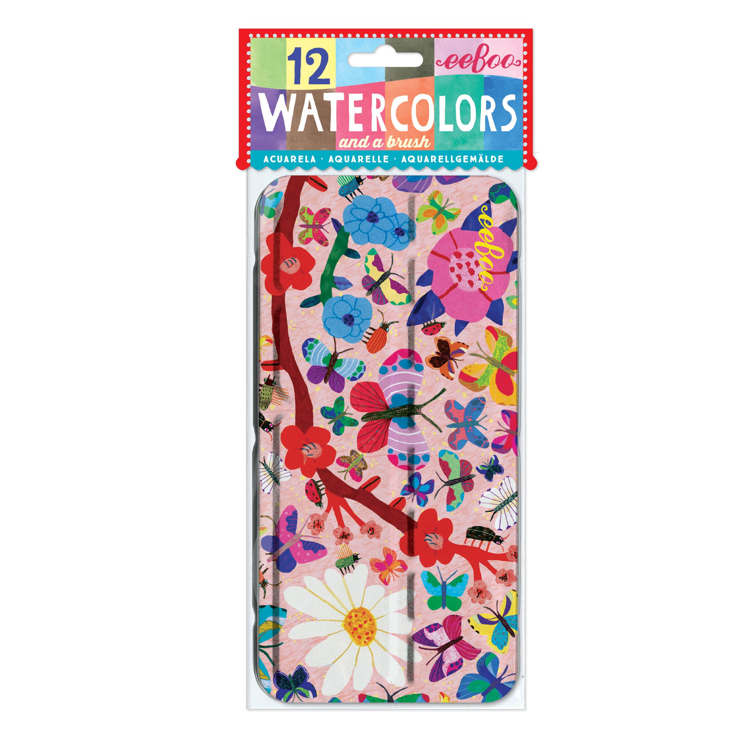 eeBoo Watercolours in a Tin - Butterflies image 1