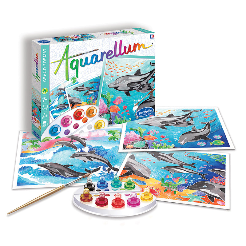Painting By Numbers for Kids - Aquarellum Dolphins - Large image 0