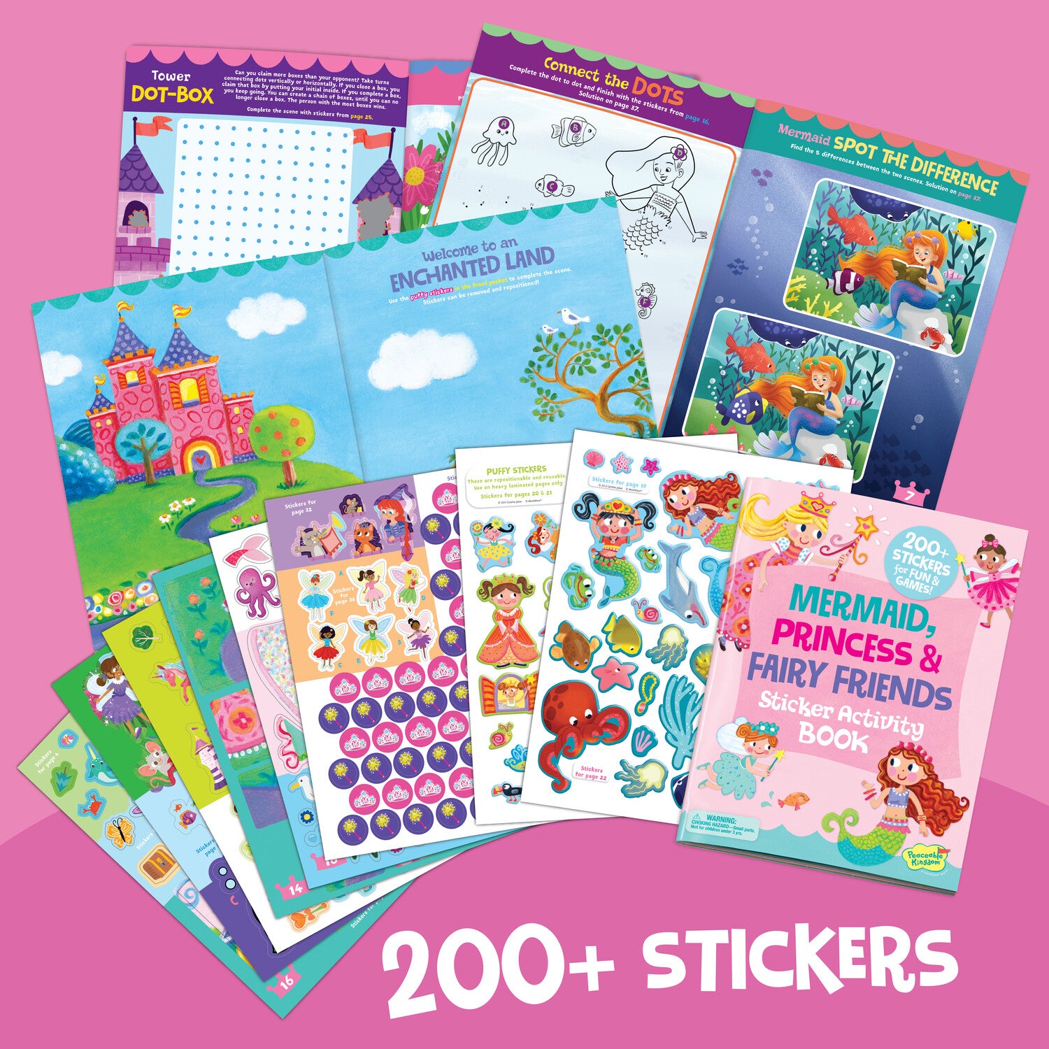 Sticker Activity Book - Mermaid, Princess & Fairy Friends by Peaceable Kingdom image 2