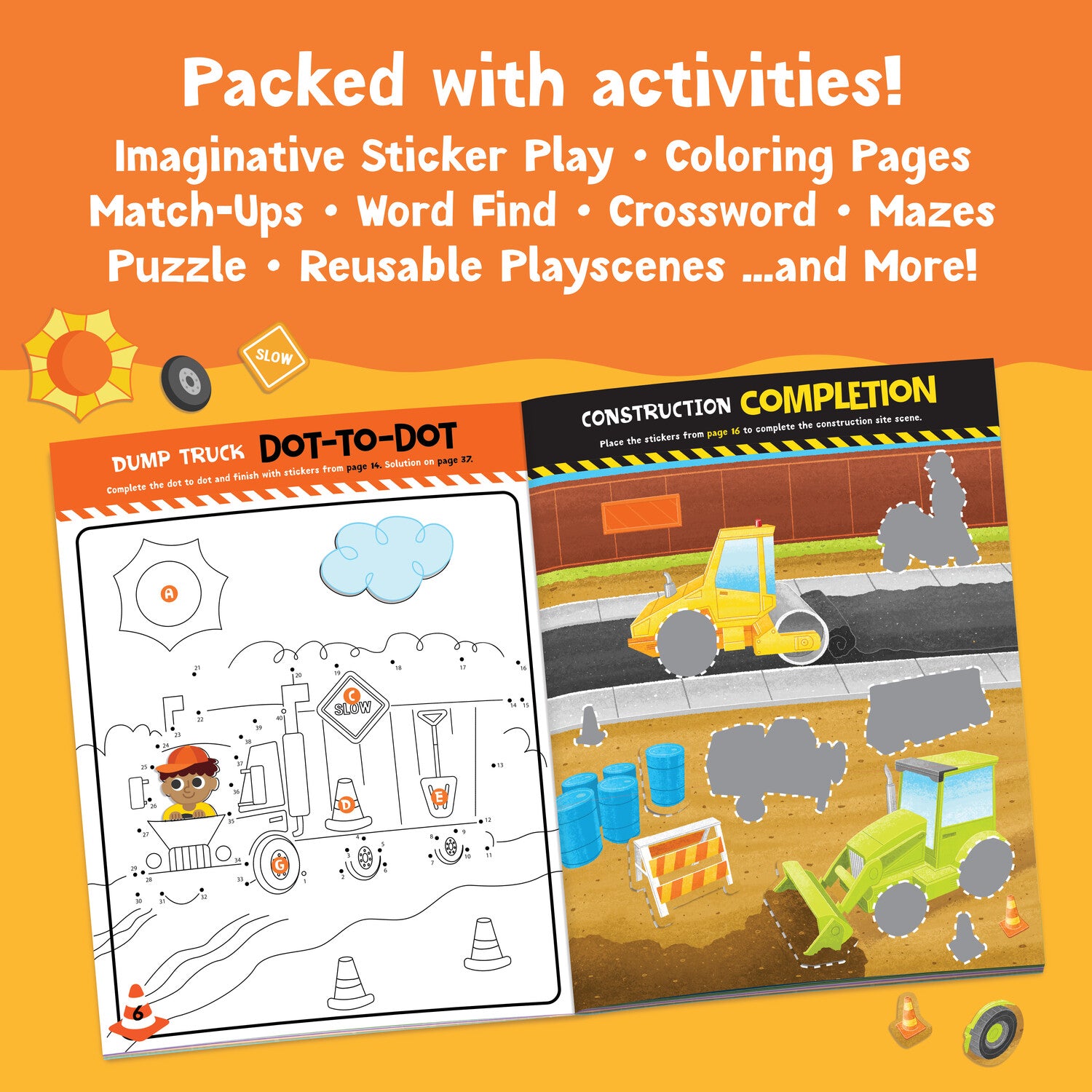 Sticker Activity Book - Build It! Construction by Peaceable Kingdom image 1
