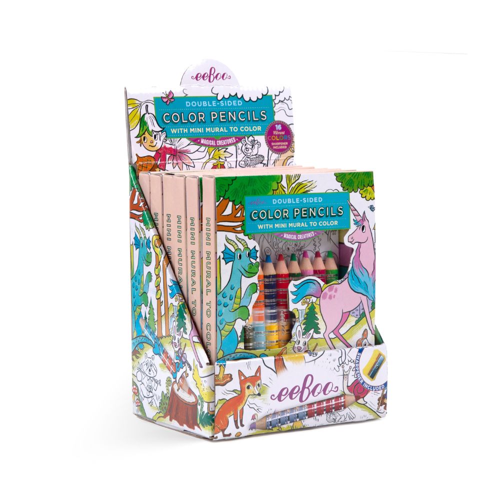 eeBoo Biggie Mini Mural To Colour - Magical Creatures